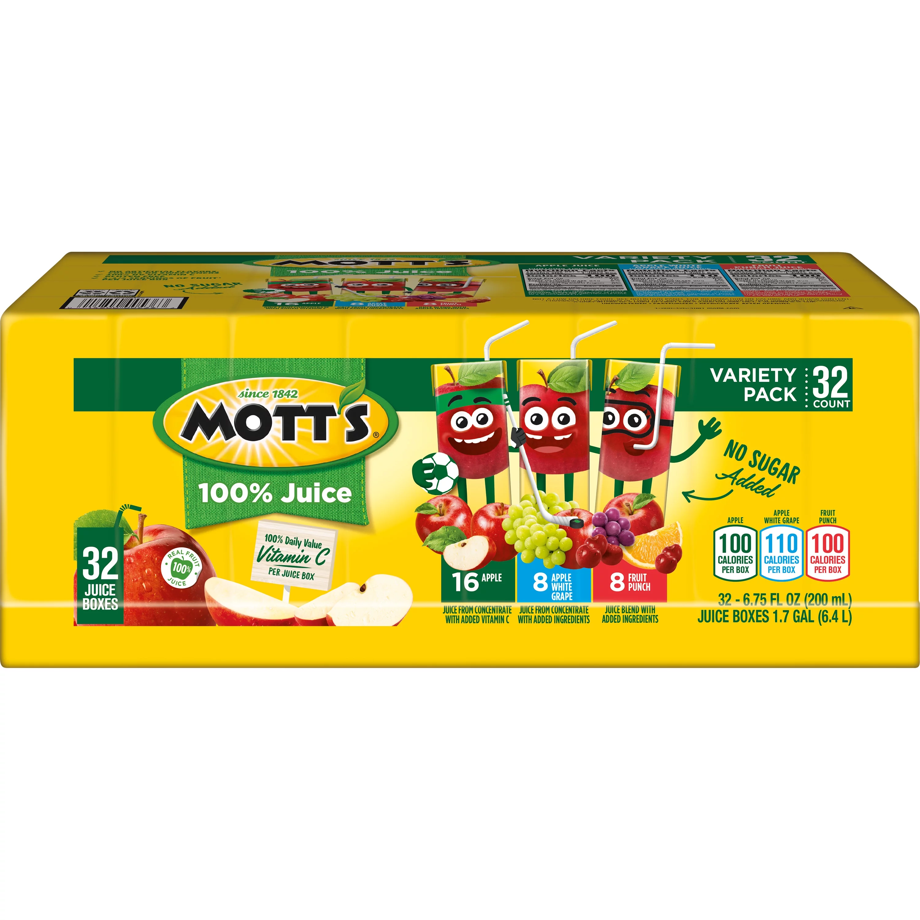Mott's Juice Variety Pack, 6.75 fl oz Drink Boxes, 32 Pack