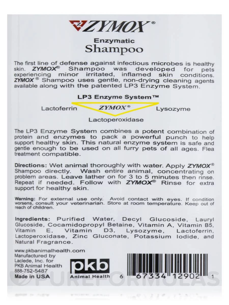 Zymox Enzymatic Shampoo, 12 oz