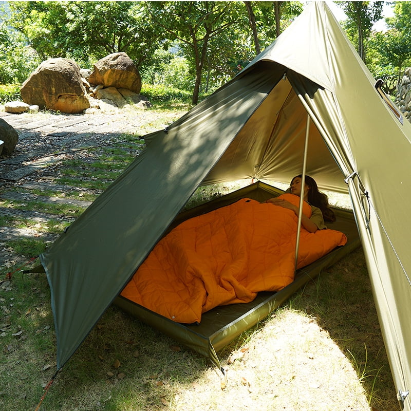 3D Ultralight Tent Footprint Waterproof Camping Tarp Mat Picnic Blanket Ground Sheet Green 6.8x3.9ft