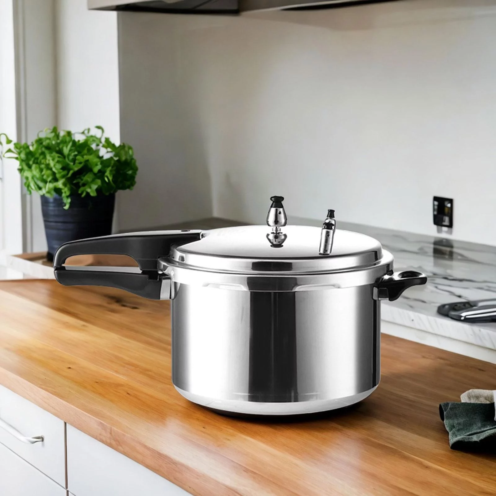 Aluminum Alloy Kitchen Pressure Pot with Secure Knobs Cookware Multifunction Rice Cooker Stewed Meat Pot for Kitchen Camping 24cm 7L