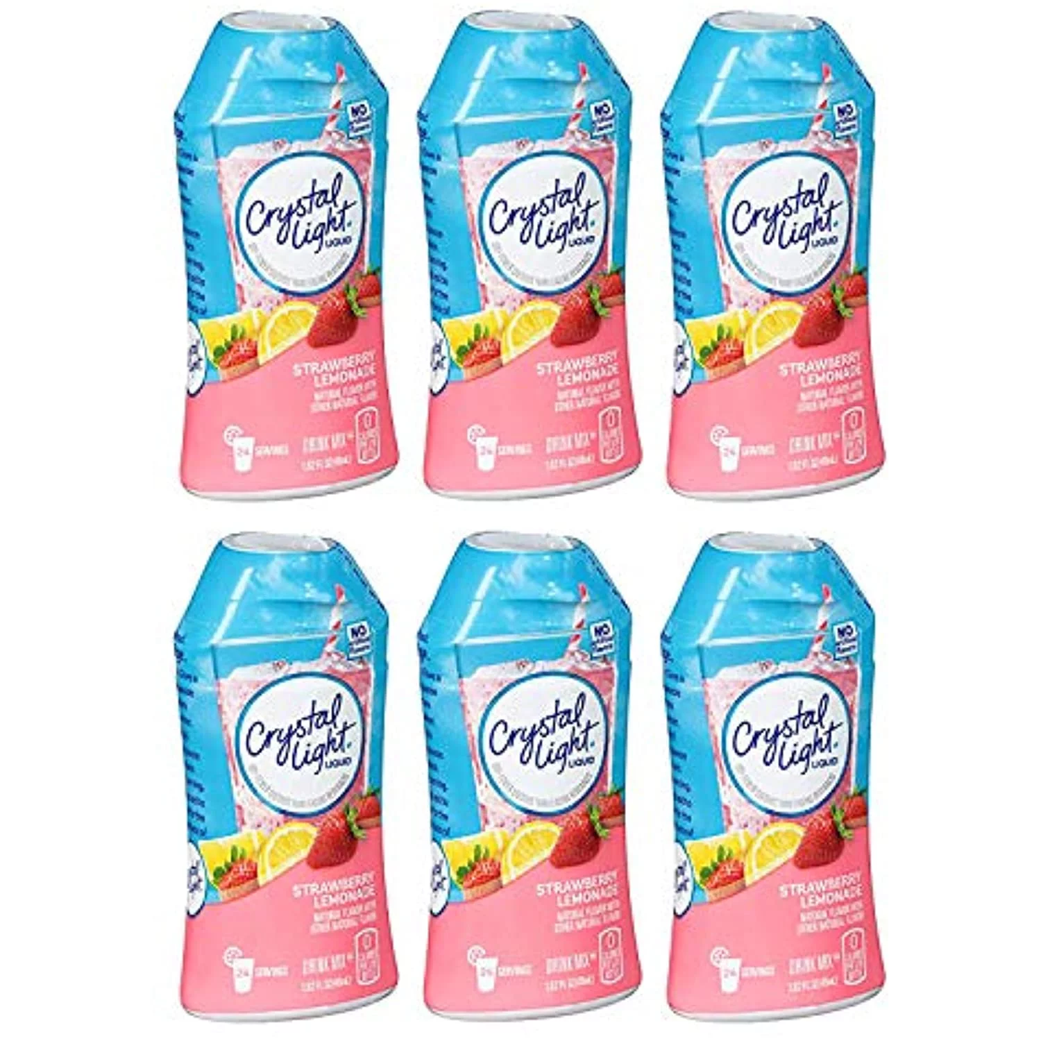 Crystal Light Liquid Drink Mix, Strawberry Lemonade, 1.62 Fl. Oz. (Pack Of 6)