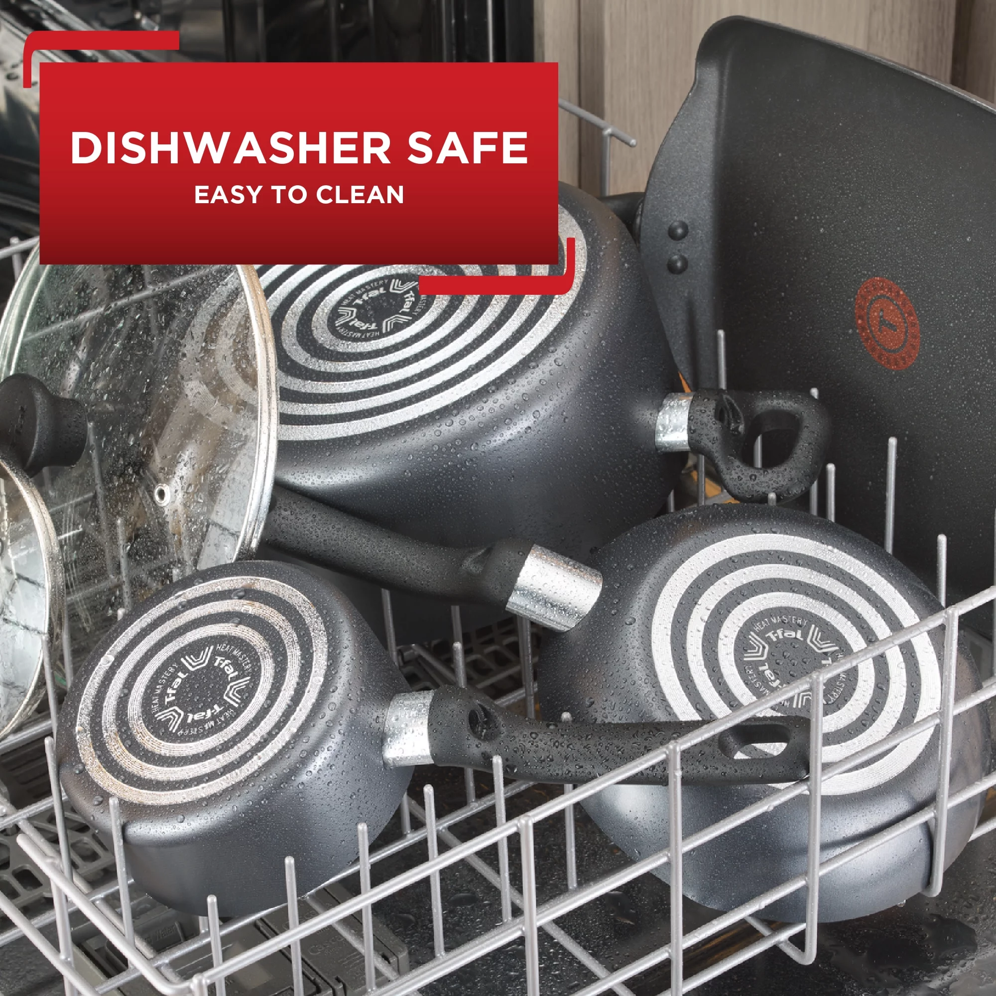 T-fal Easy Care Nonstick Cookware, Fry Pan, 12 inch, Grey, B2910762