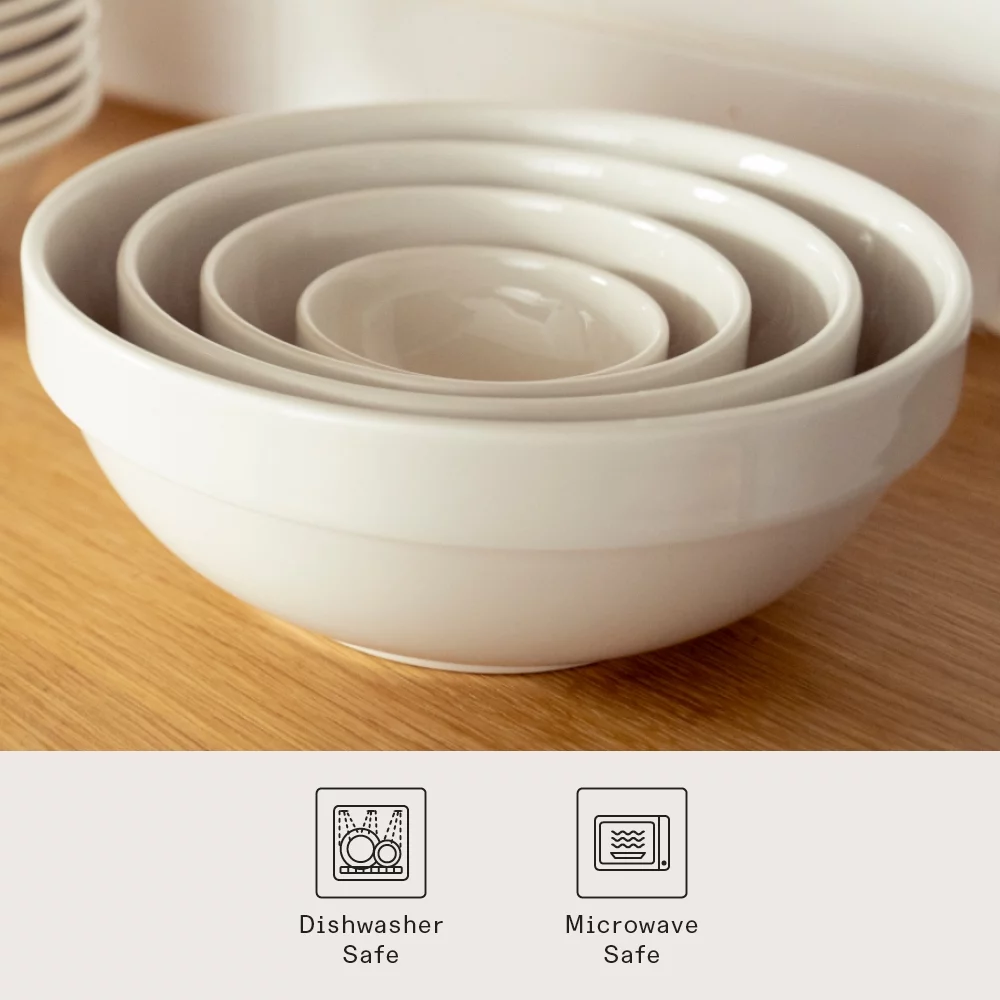 Made In Cookware - Mise en Place Bowls - 4 Sizes - Set of 4 (White)