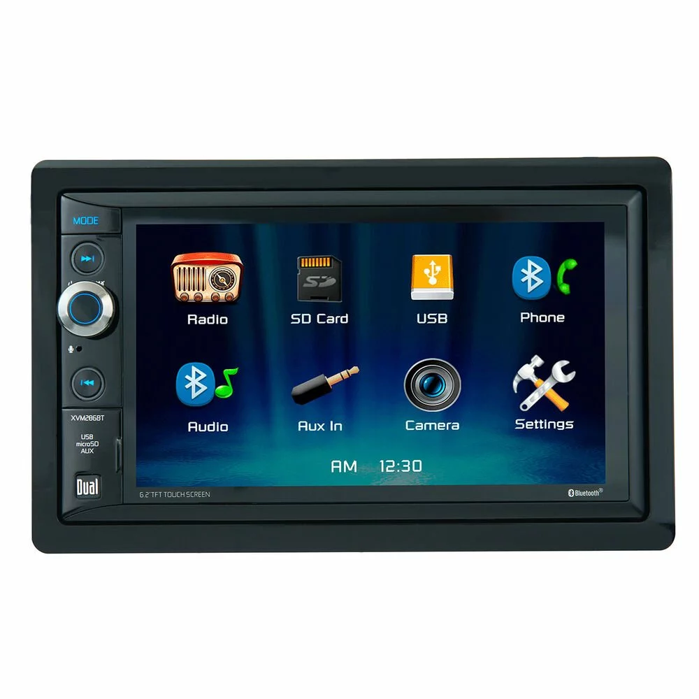 Dual Electronics XVM286BT 6.2 inch Double DIN Car Stereo, New