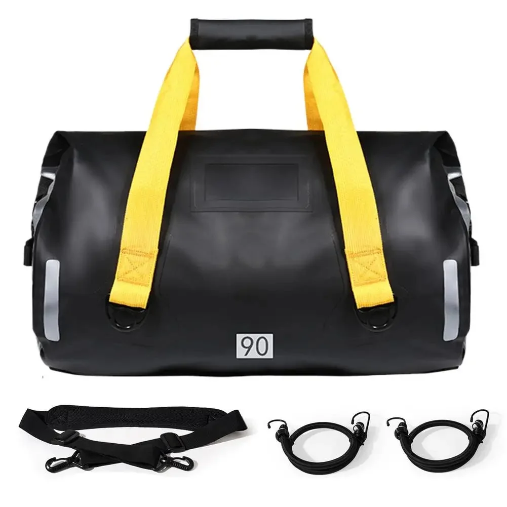 40/80L Motorcycle Storage Bag Waterproof Tail Bag Travel Outdoor Dry Luggage Roll Pack Bag Motorbike Luggage Backpack Fabulous