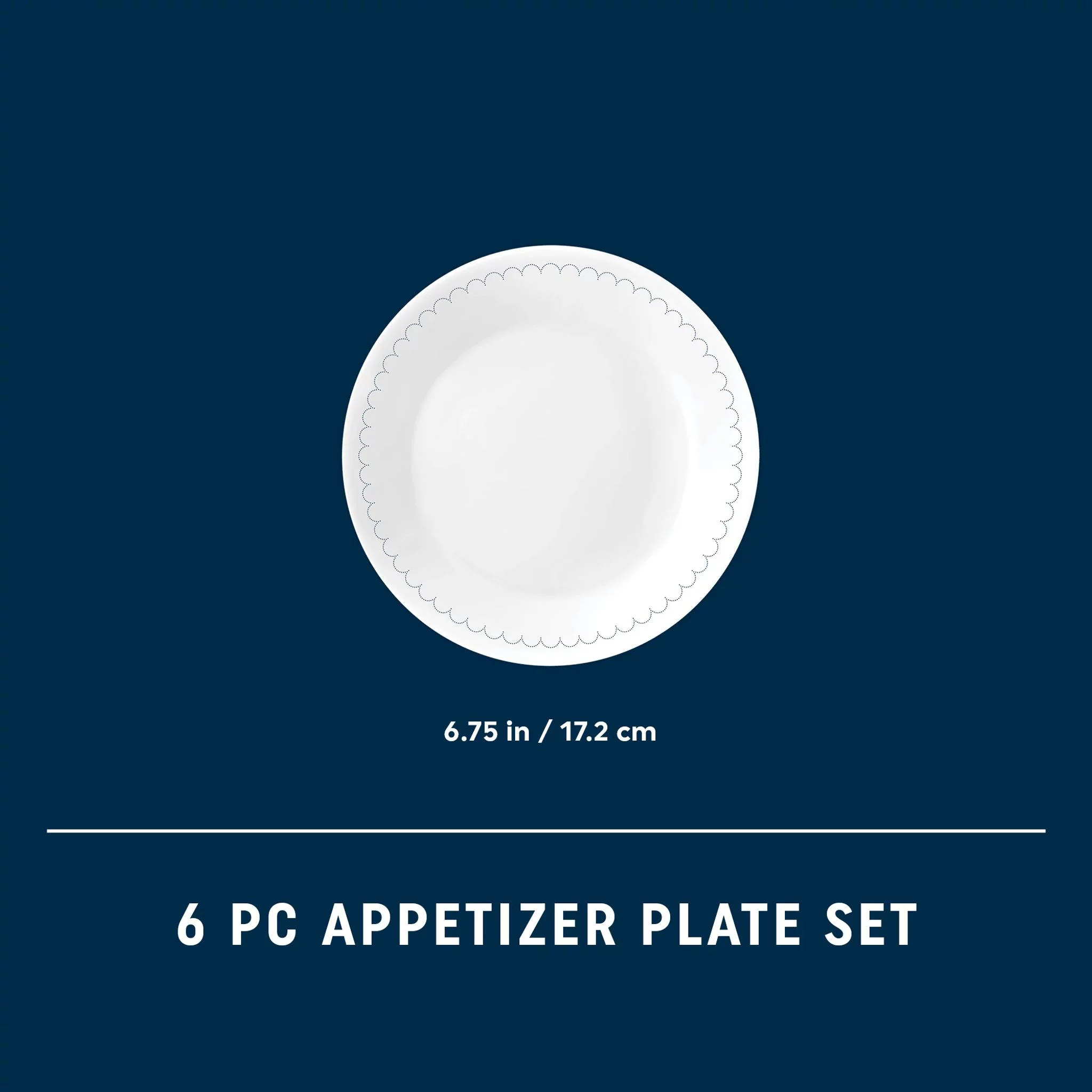 Corelle Caspian Lace 6.75 Appetizer Plates, 6-pack