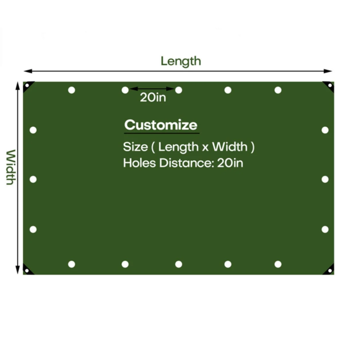 WSYW 5.9 x 7.8 ft Heavy Duty Waterproof Canvas Tarp Cotton Canvas Tarpaulin Cover Tent Green