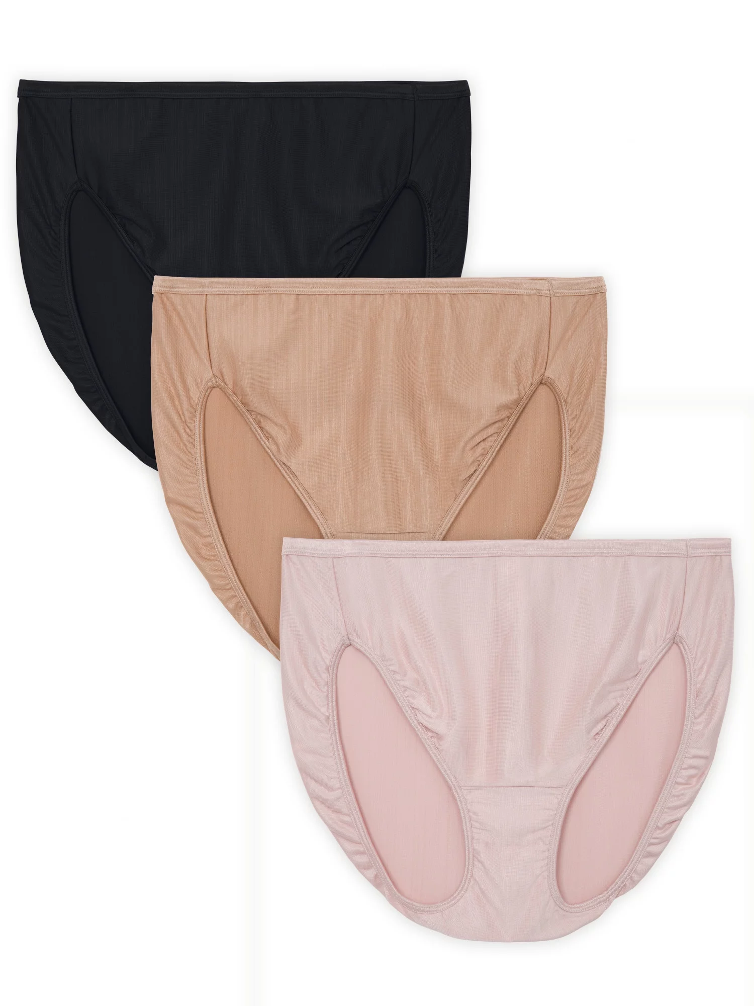 Vanity Fair Radiant Collection Women's Comfort Stretch Hi-Cut Underwear, 3 Pack
