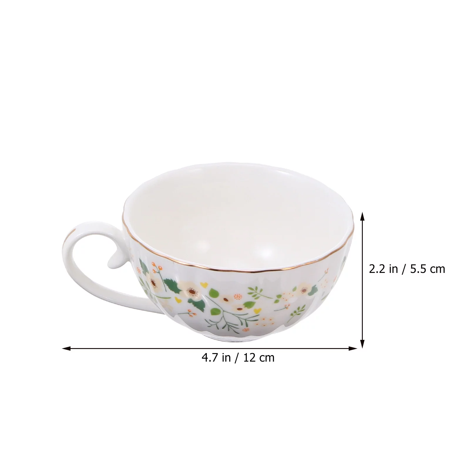 OUNONA Cup Coffee Set Tea Saucer Ceramic White Porcelain Cups Saucers Spoon Mug British Afternoon