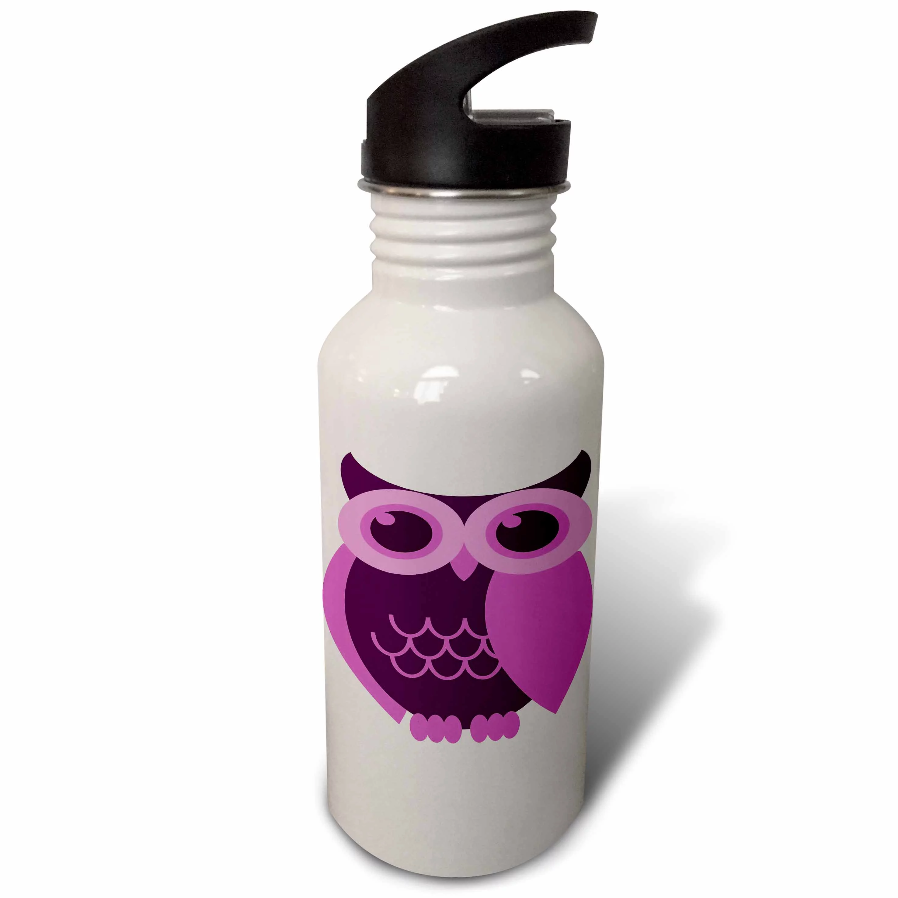 Light and Dark Purple Owl 21 oz Sports Water Bottle wb-124598-1