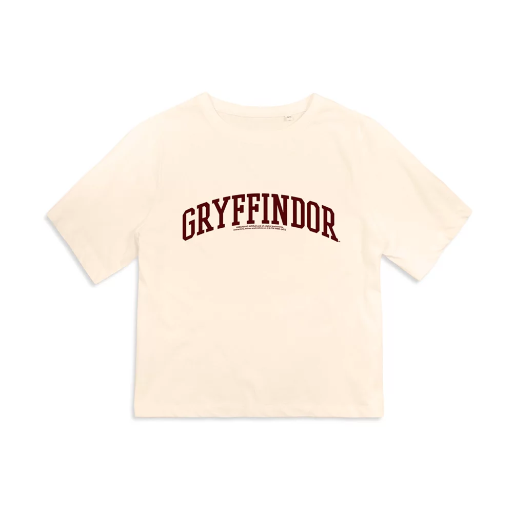 Harry Potter Gryffindor Collegiate Women's Boxy Cropped T Shirt