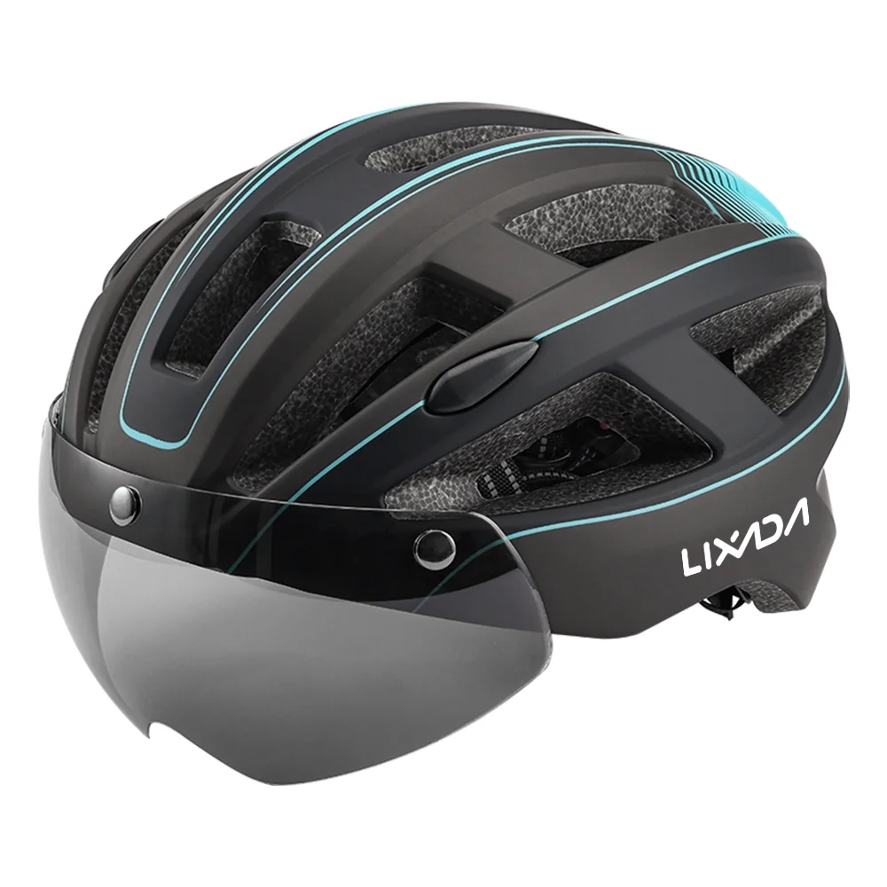Enhance Your Cycling Experience with Lixada Mountain Bike Helmet, Detachable Magnetic Goggles, Rear Light , Safety Headgear