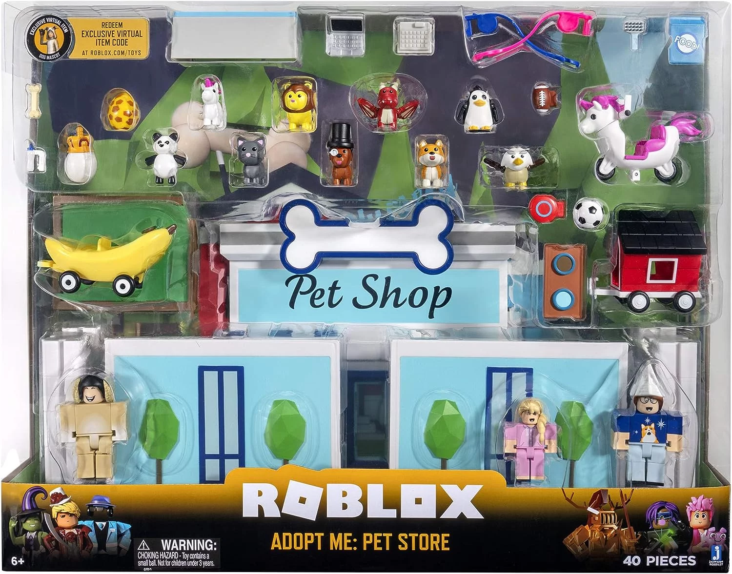 Roblox Celebrity Collection - Adopt Me: Pet Store Deluxe Playset [Includes Exclusive Virtual Item]
