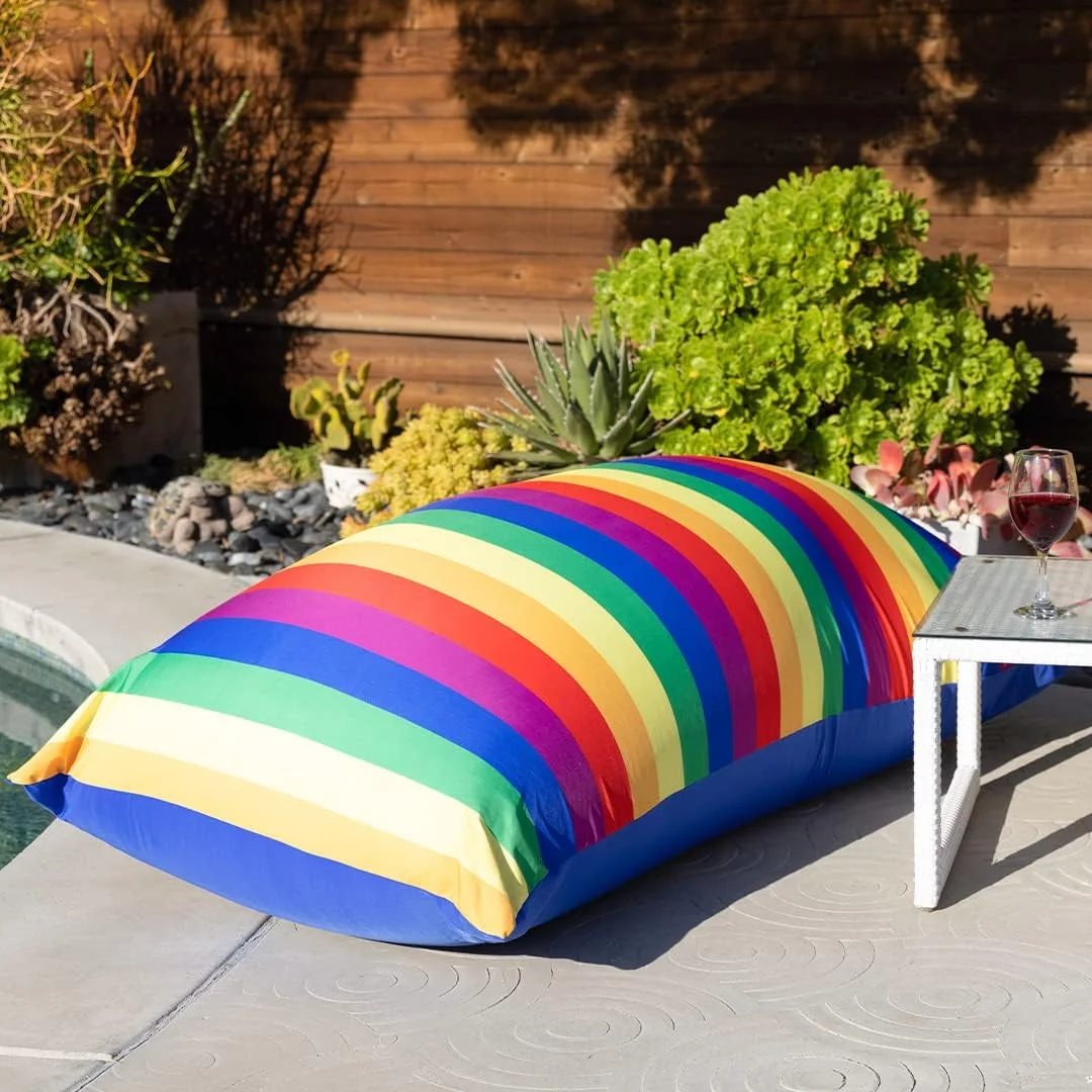 Zoola Max Pride Edition, Outdoor Bean Bag Chair, Oversized Beanbag Couch, LGBTQ, Pride, Gay Pride Lounge Furniture, Pride Decor