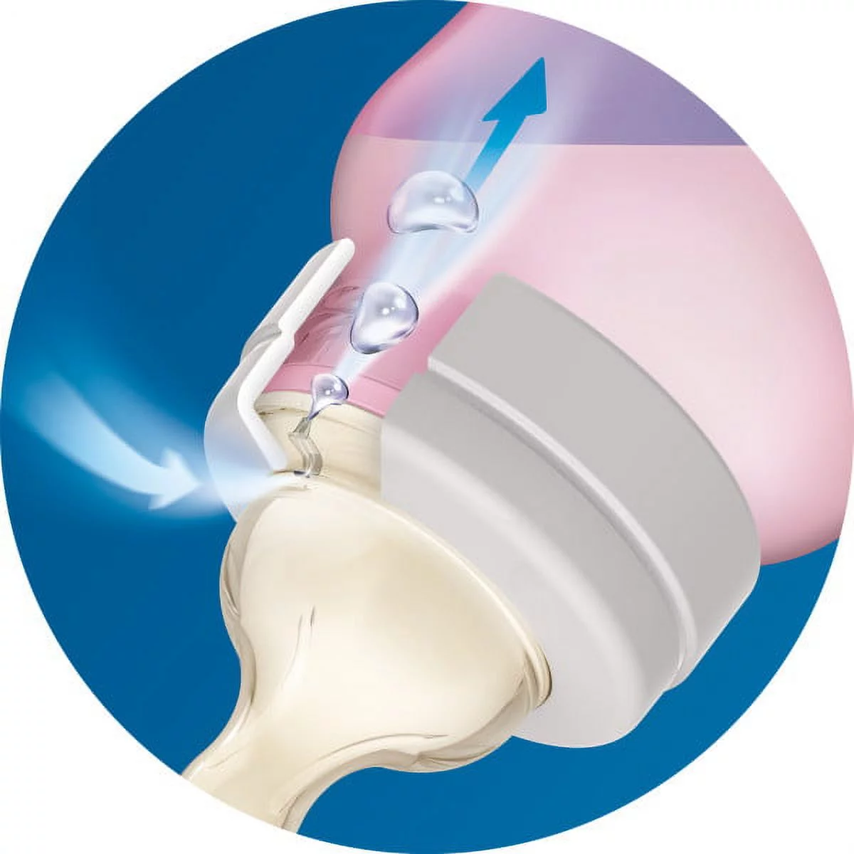 Philips Avent 9 oz Pink Edition Anti-Colic Wide-Neck Bottles 1m+, 3 count