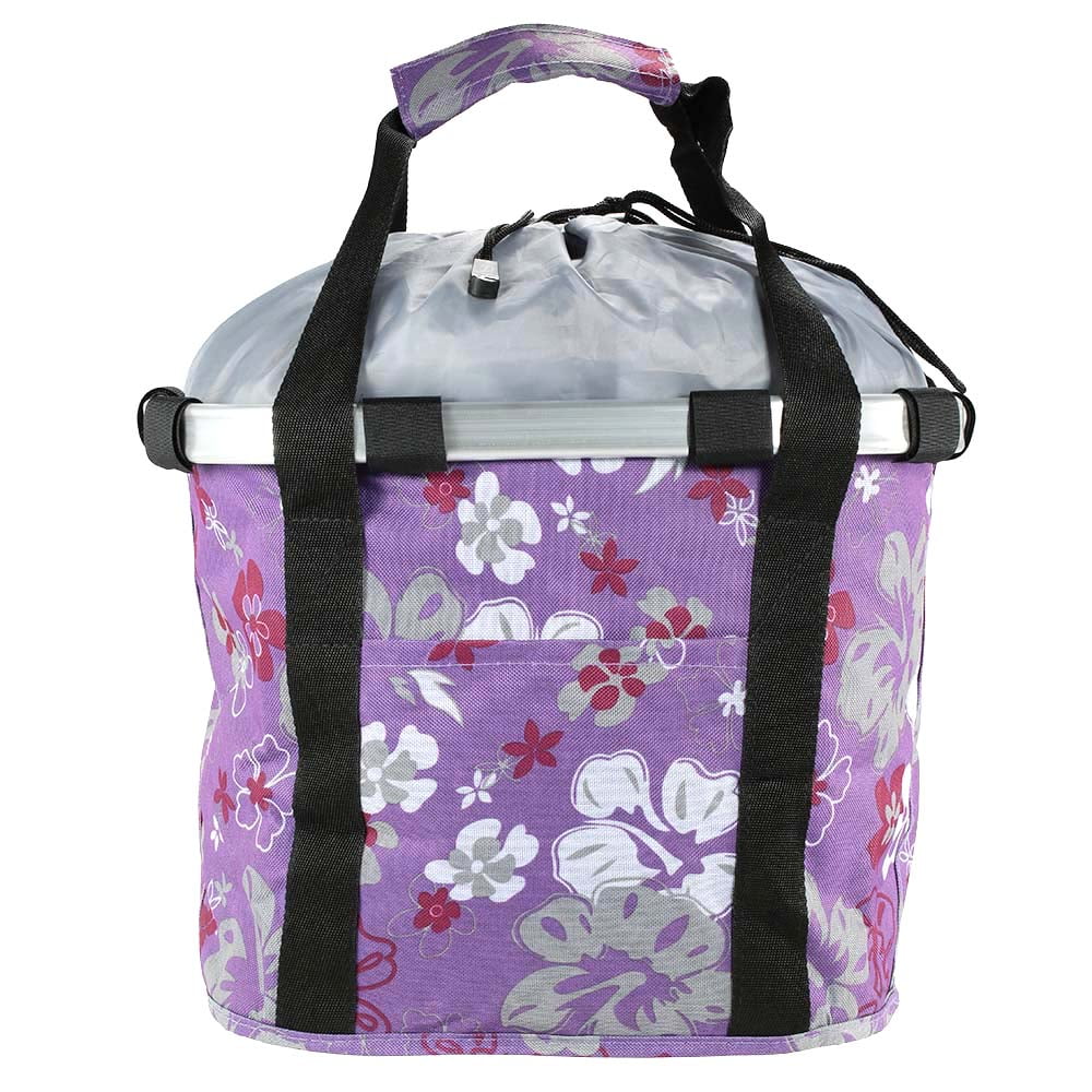 Bicycle Bike Detachable Cycle Front Canvas Basket Carrier Bag Pet Carrier Aluminum Alloy Frame Pet Carrier