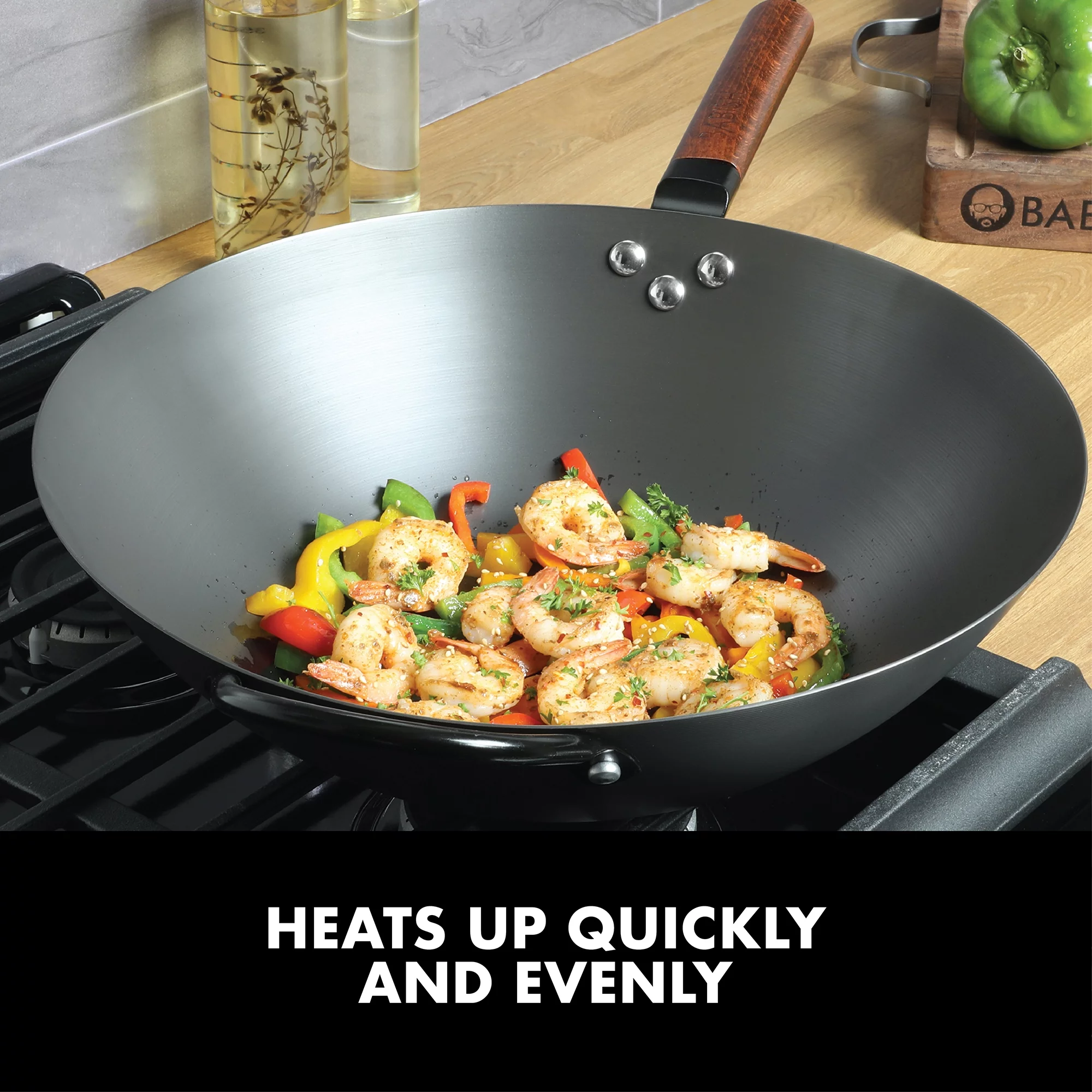 Babish 13-inch Carbon Steel Wok