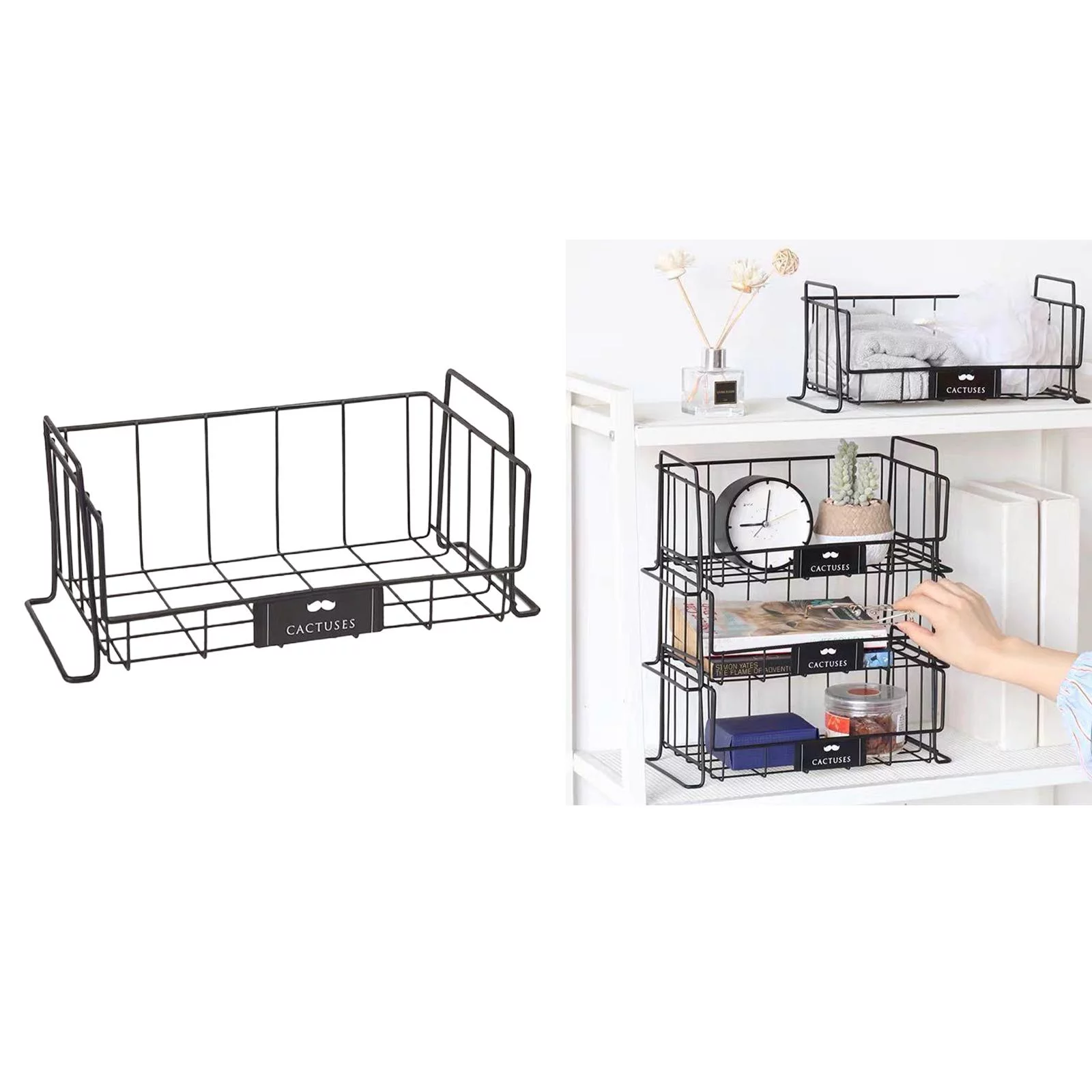 Kitchen Fridge Organisers Storage Rack Freezer Shelf Holder Space Saver Organization baskets for Vegetables and Fruits