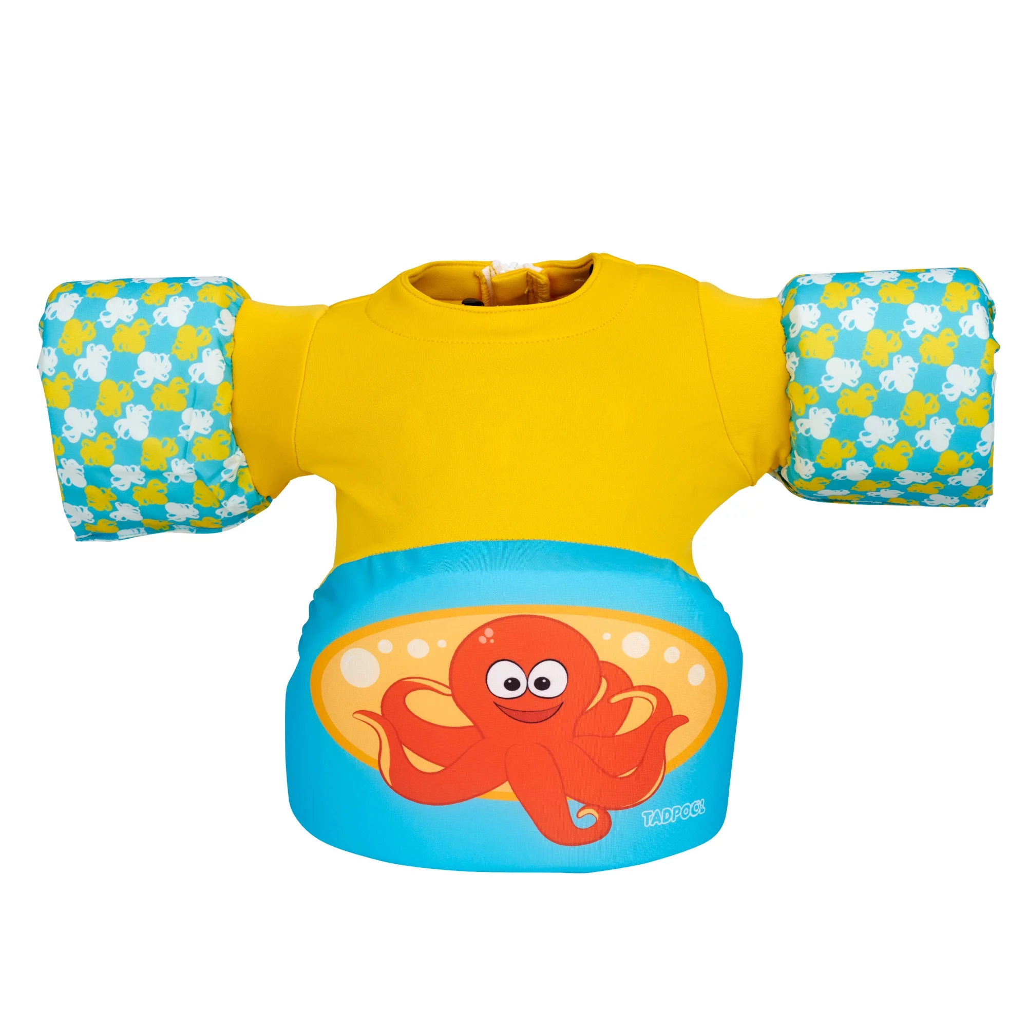 X2O Tadpool Yellow Octopus Life Jacket 30-50 lbs., UPF 50+