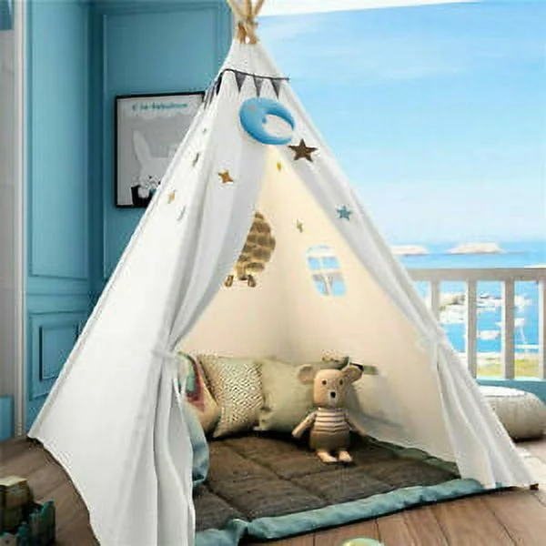 Large Kids Teepee Indian Play Tent Playhouse Castle Princess Baby Bed Room Gift