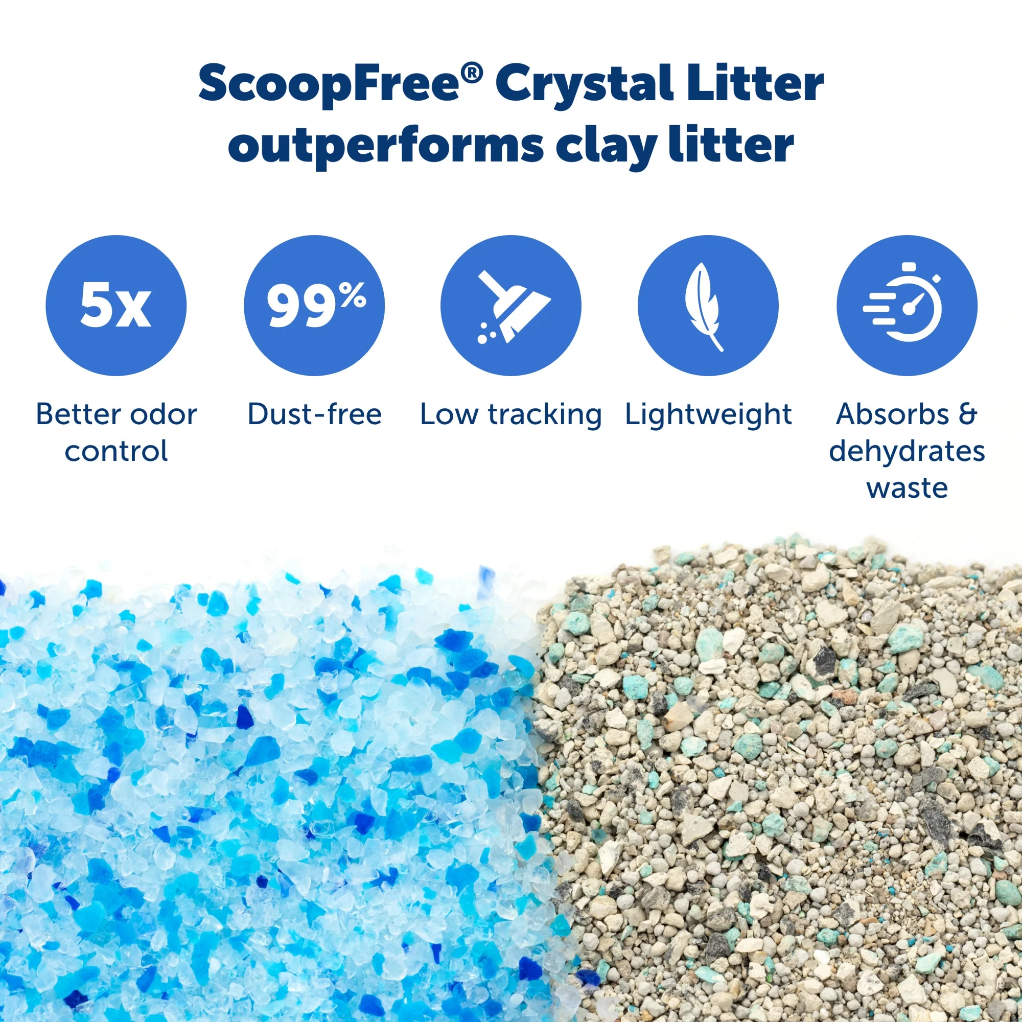 PetSafe ScoopFree Crystal Replacement Litter Tray, Fresh Scent, 1-Pack  Easy Cleanup with Disposable Tray  Includes Leak Protection and Low Tracking Litter