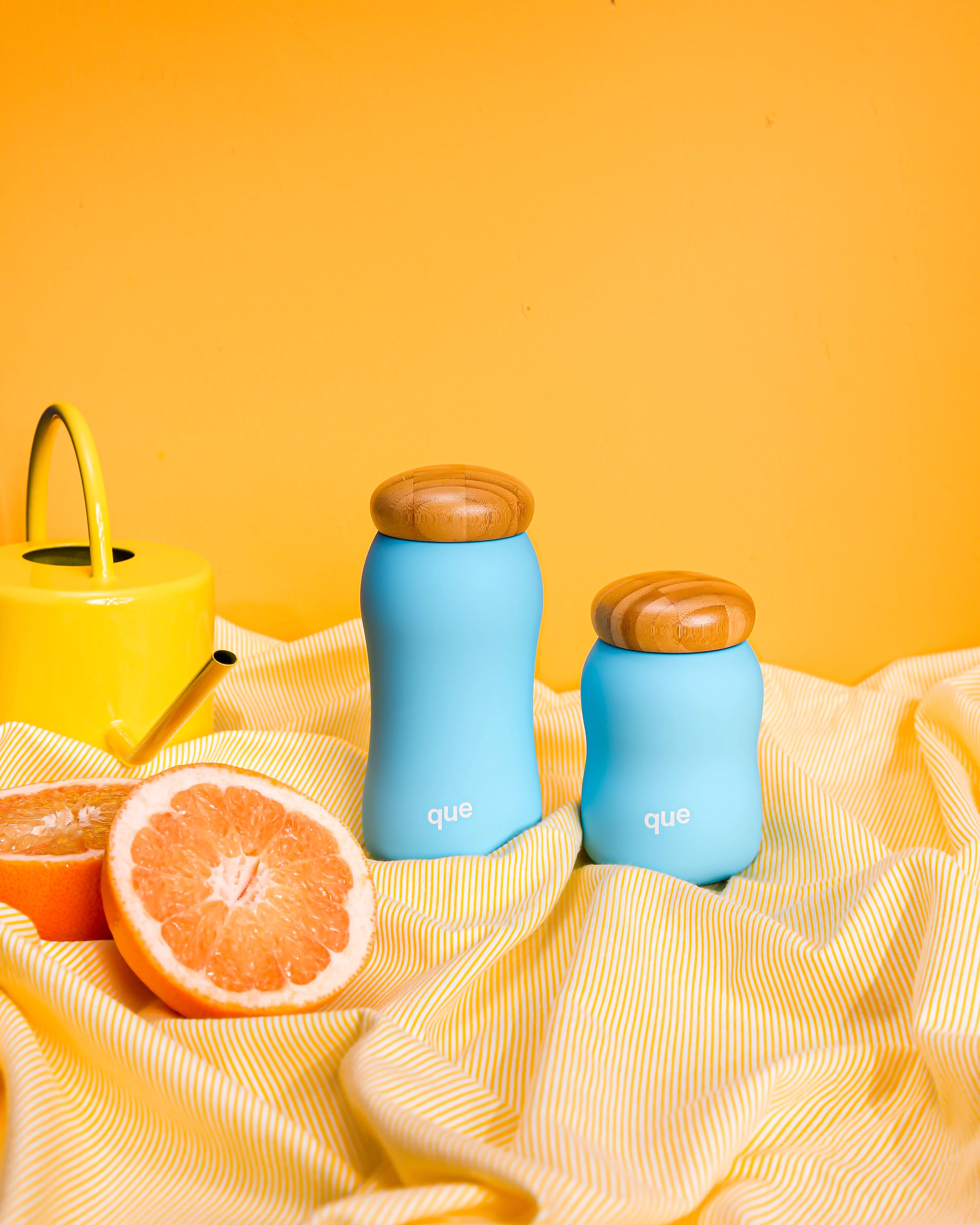 que Bottle - Insulated Bottle / Mug 17 oz - True Taste Ceramic Liner - Bamboo Cap