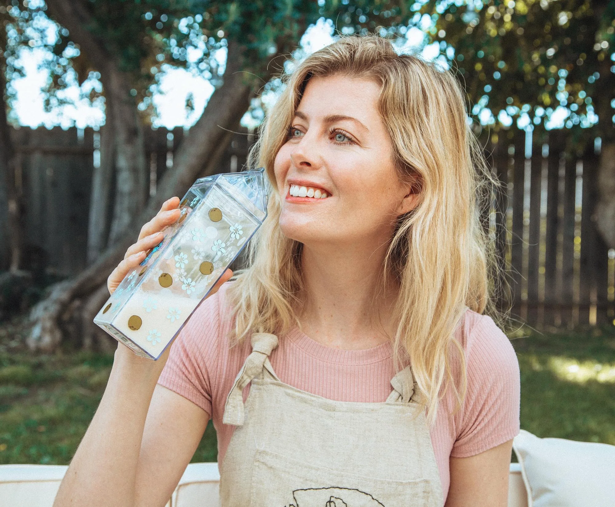 Disney Lilo & Stitch Coconuts Plastic Milk Carton Bottle | Holds 16 Ounces