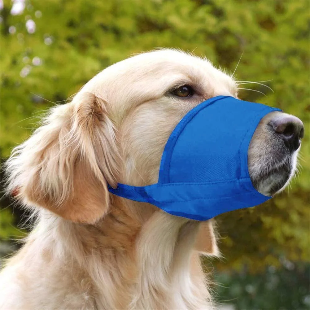 4pcs Adjustable Dog Muzzle Anti Stop Bite Barking Chewing Mesh Mask Training Pet