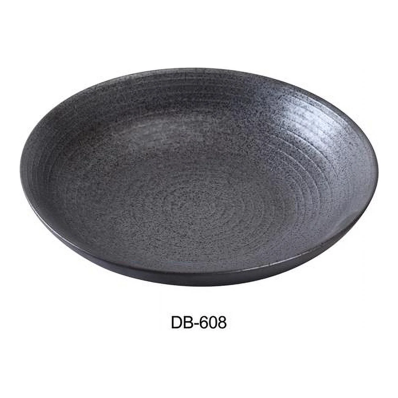 Yanco DB-608 8 in. Diamond Black Collection Salad & Soup Bowl, Matte Glaze - 20 oz - Pack of 24