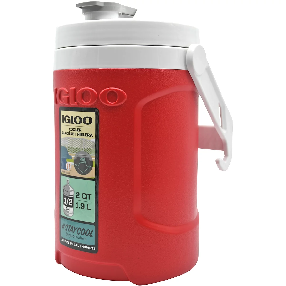Igloo Latitude 1/2 Gal. Red Chain Link Water Jug 31285