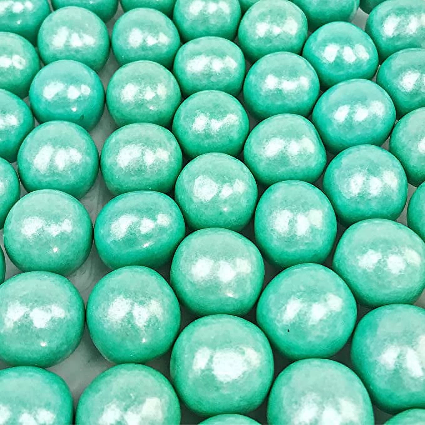 Candy Envy Shimmer Turquoise Gumballs, 2 lb. Bag, Large 1 inch Gum Balls
