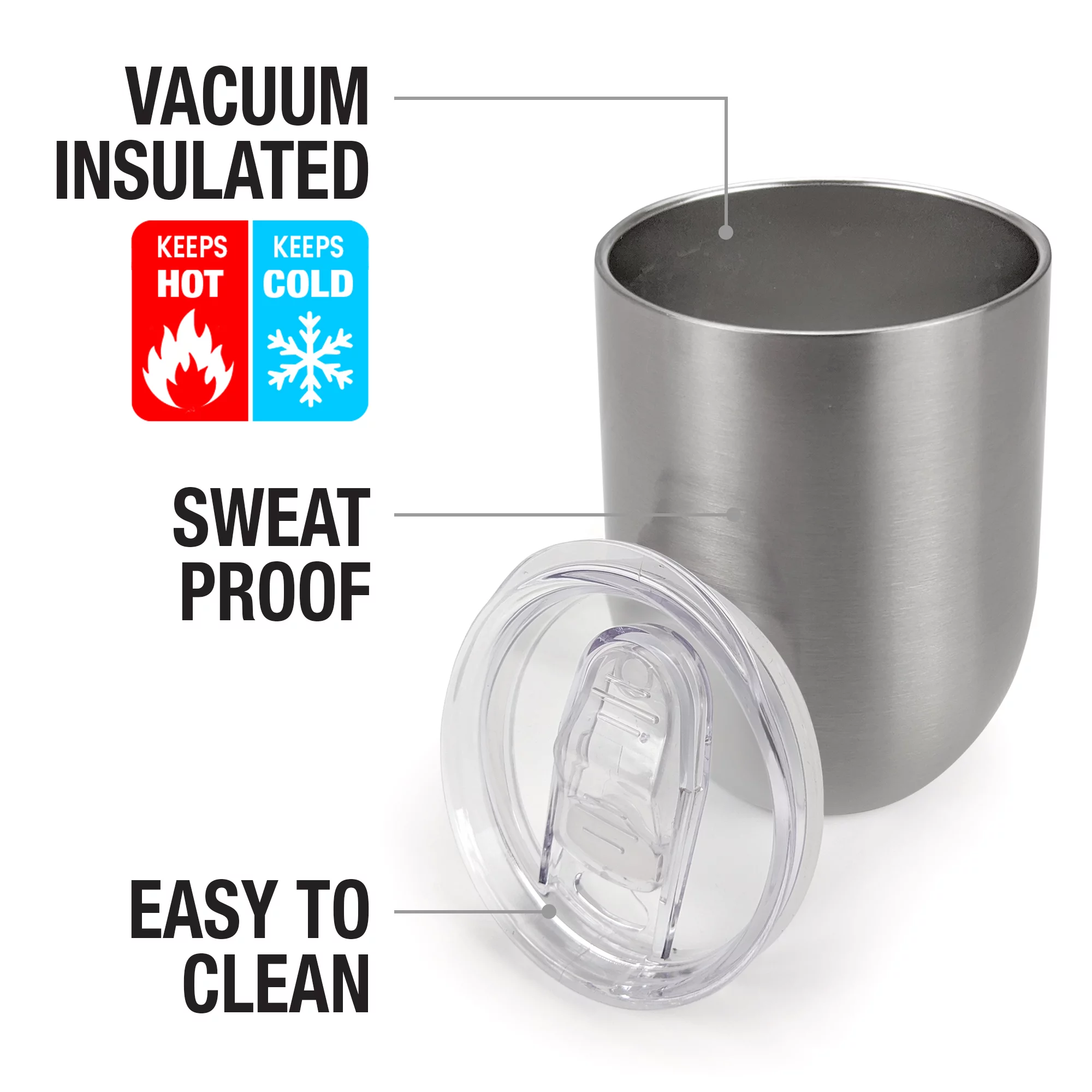 Blues Clues Official Blue And Friends Sticker Collage 12 oz Stemless Tumbler, Stainless Steel Travel Cup|Lake Tumbler|Insulated with Leak Resistant Slide-Lock Lid