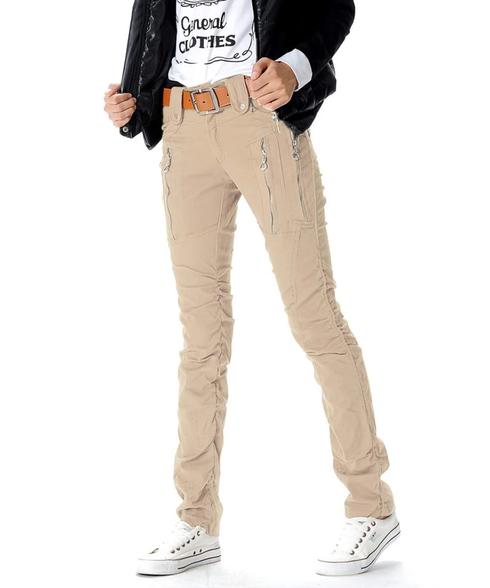 TRGPSG Women's High Waist Slim Fit Casual Pants Stretch Straight Leg Chino Pants