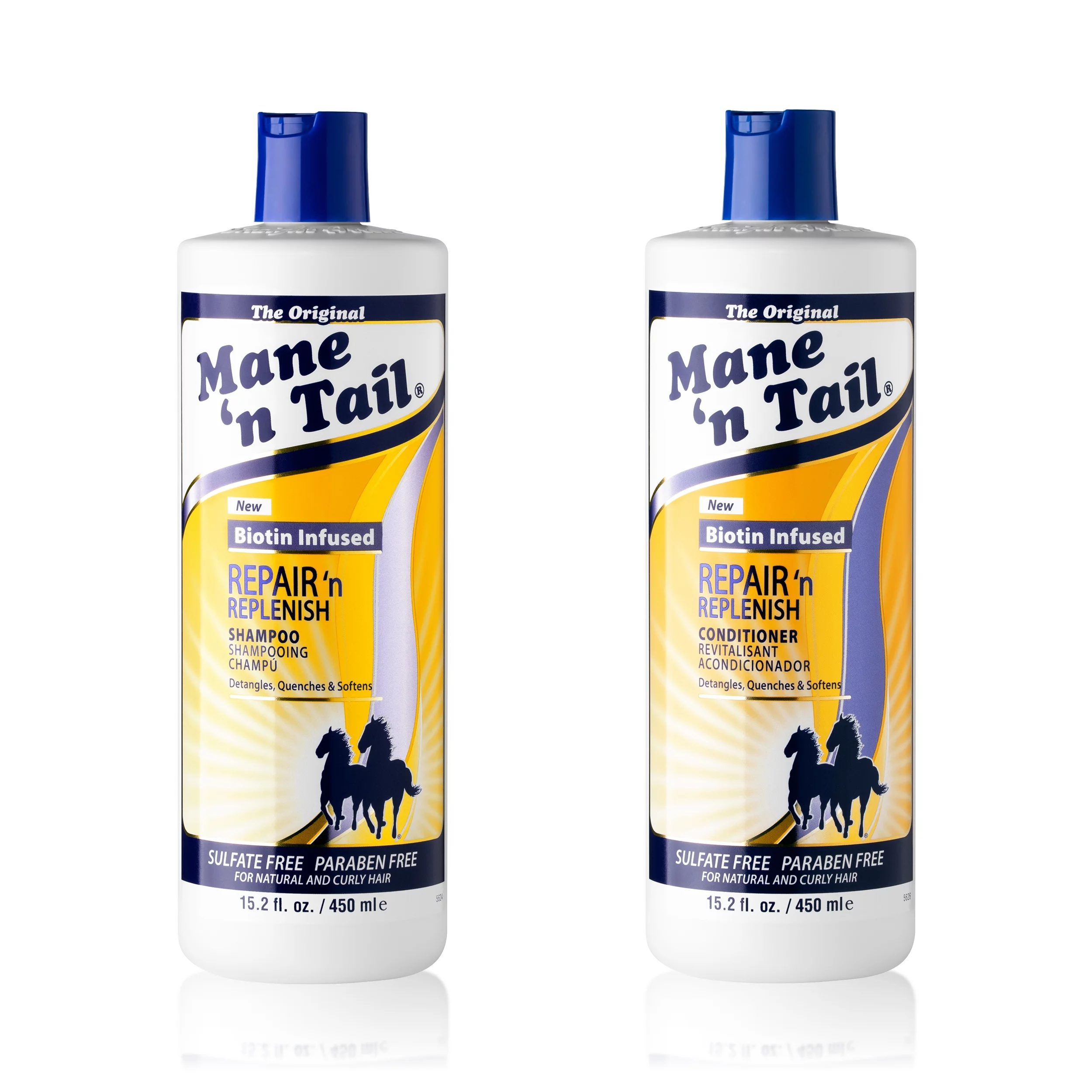 Mane ’n Tail: Repair ’n Replenish Sulfate Free Gentle Cleansing and Replenishing System (15.2 Oz Each)