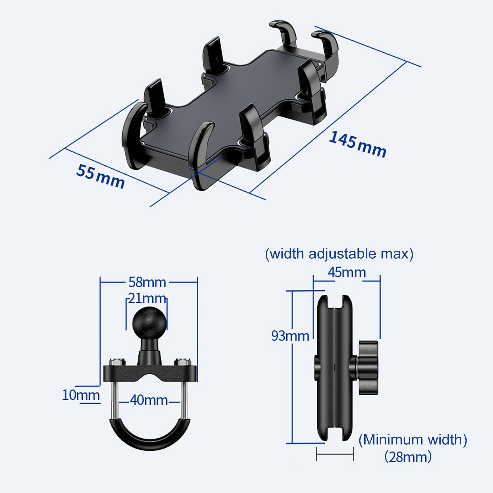 GoolRC Bracket,Release Suitable 4.7-6.5inch Mount Rotate Lock Quick Release Suitable Buzhi Rotate Lock Quick Bike Mount Lock Quick Release Laoshe