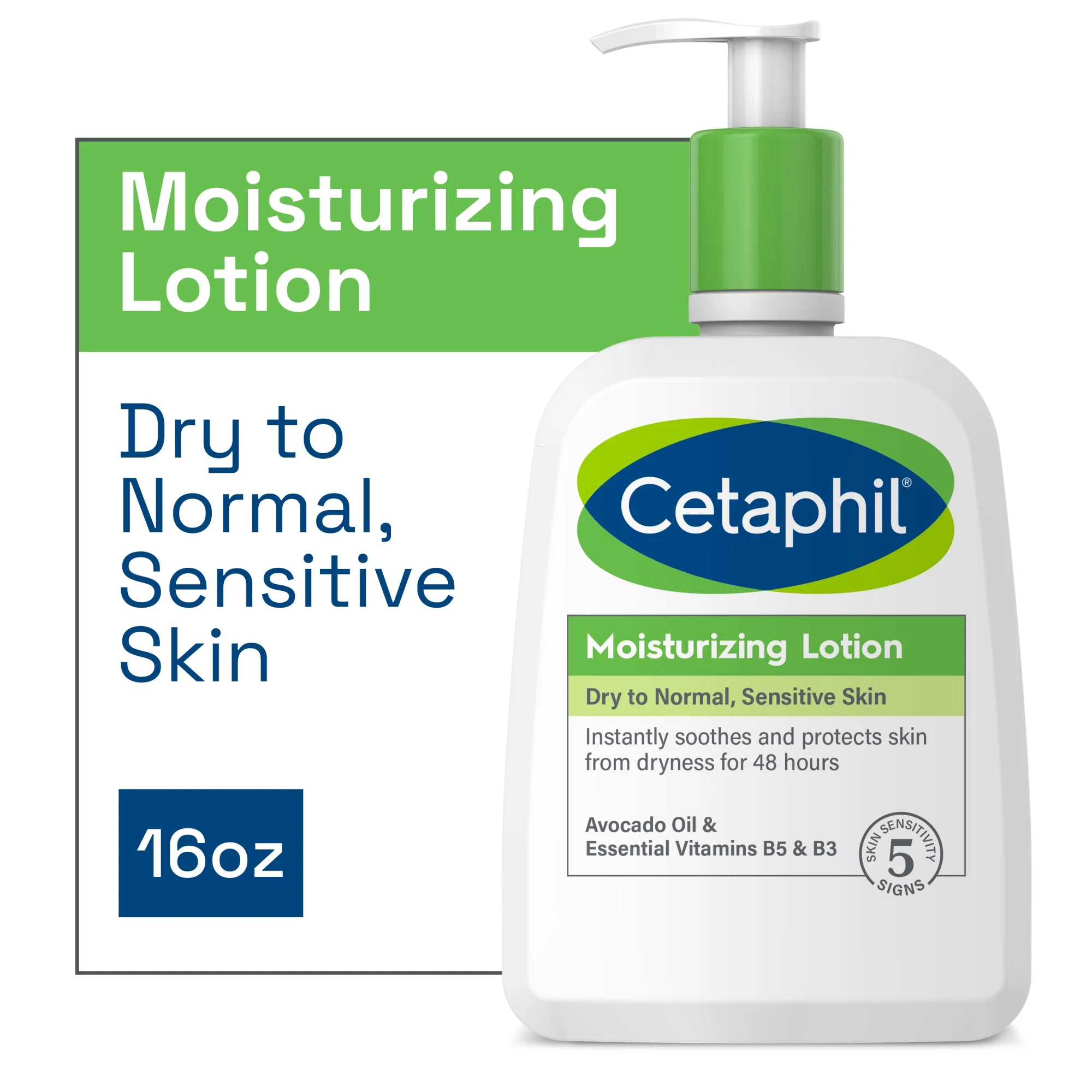 (2 pack) Cetaphil Hydrating Moisturizing Lotion for All Skin Types, Sensitive Skin, 16 oz