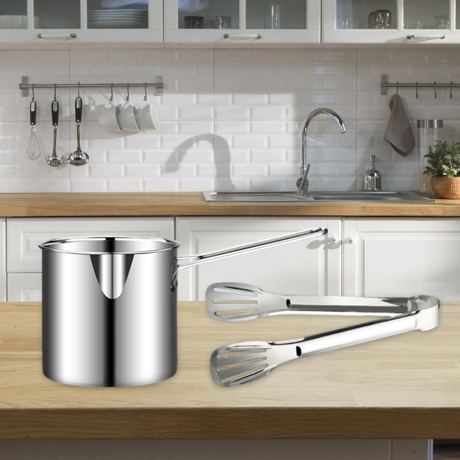 Baoblaze Deep Fryer Pot Cooking Tools Deep Fryer to Clean Stainless Steel Frying