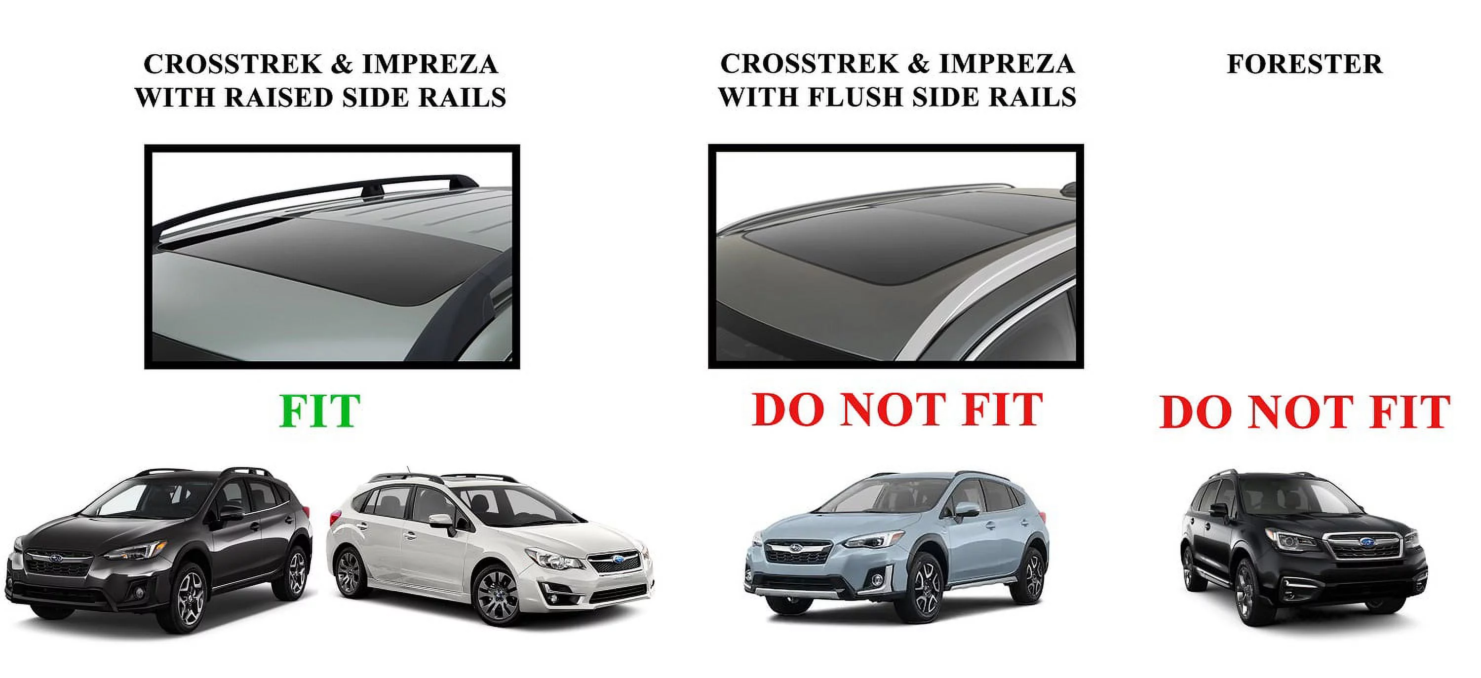 BrightLines Roof Rack Cross Bars Kayak Rack Combo Compatible with 2013-2017 Subaru crosstrek & 2012-2016 Impreza