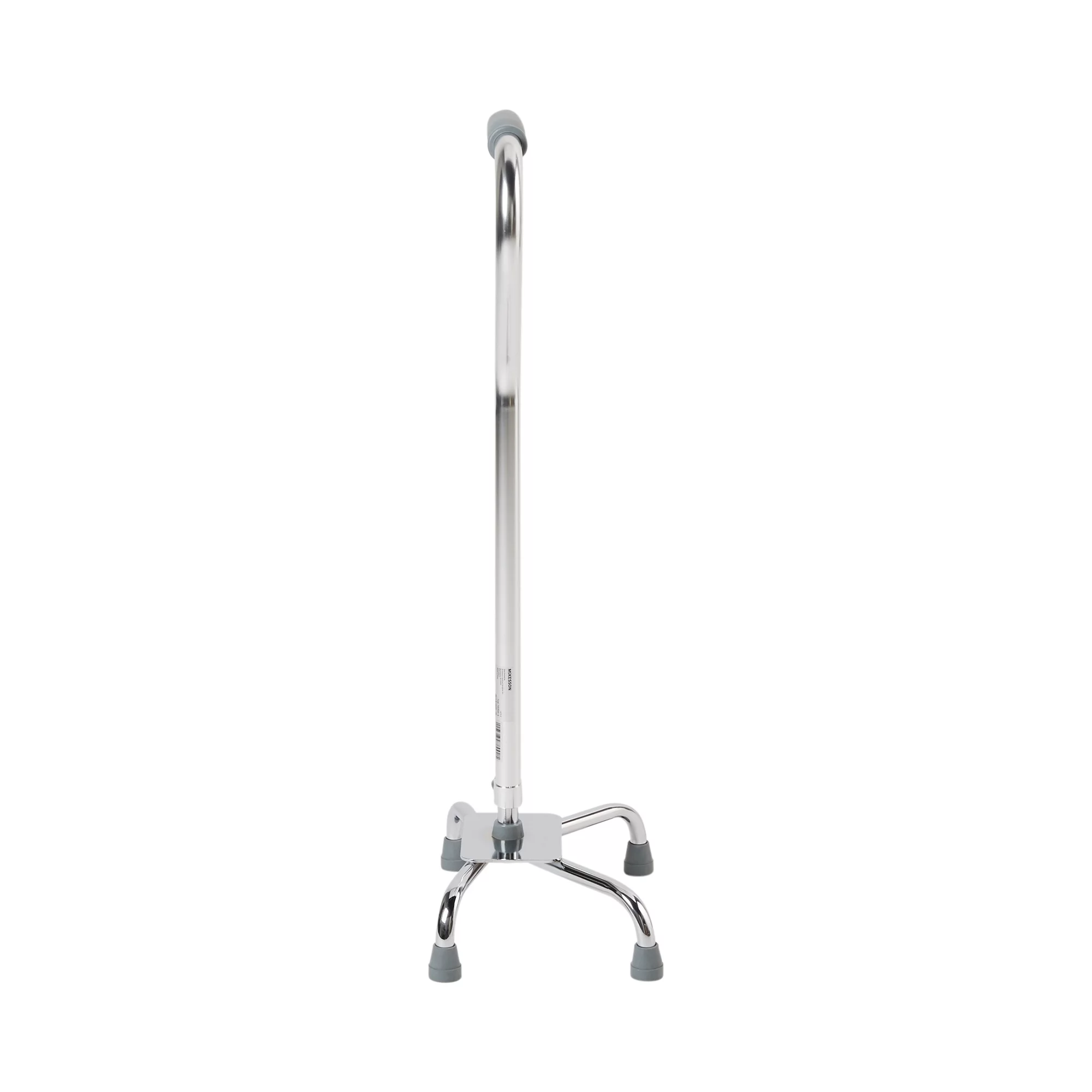 McKesson Chrome Steel Large Base Quad Cane, Adjustable Height 29