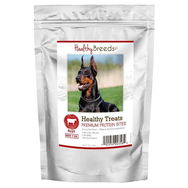 Doberman Pinscher Healthy Treats Premium Protein Bites Beef Dog Treats, 10 oz
