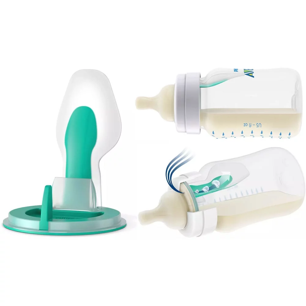 Philips AVENT Anti-Colic Baby Bottles with AirFree Vent, 4oz, 4pk, Clear, SCY701/04