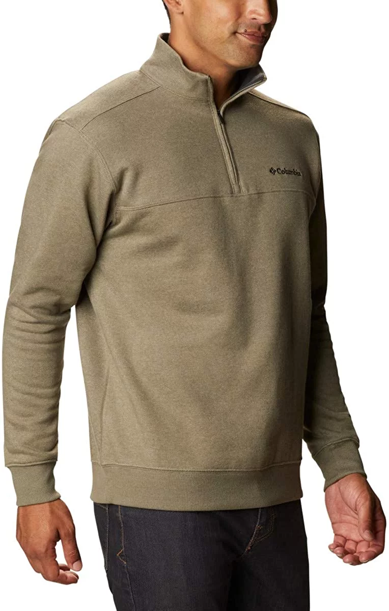 Columbia Mens Hart Mountain II Half Zip Jacket X-Large Stone Green Heather