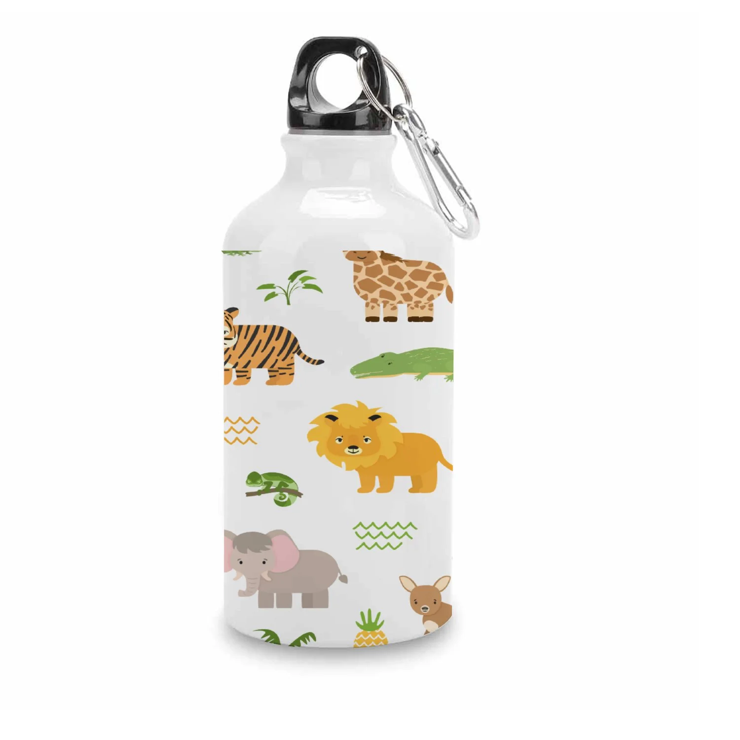 GZHJMY Sports Water Bottles, Cute Cartoon Animals and Plants Large Capacity Aluminium Portable Leakproof Lightweight Drink Bottles for Fitness and Outdoor Enthusiasts