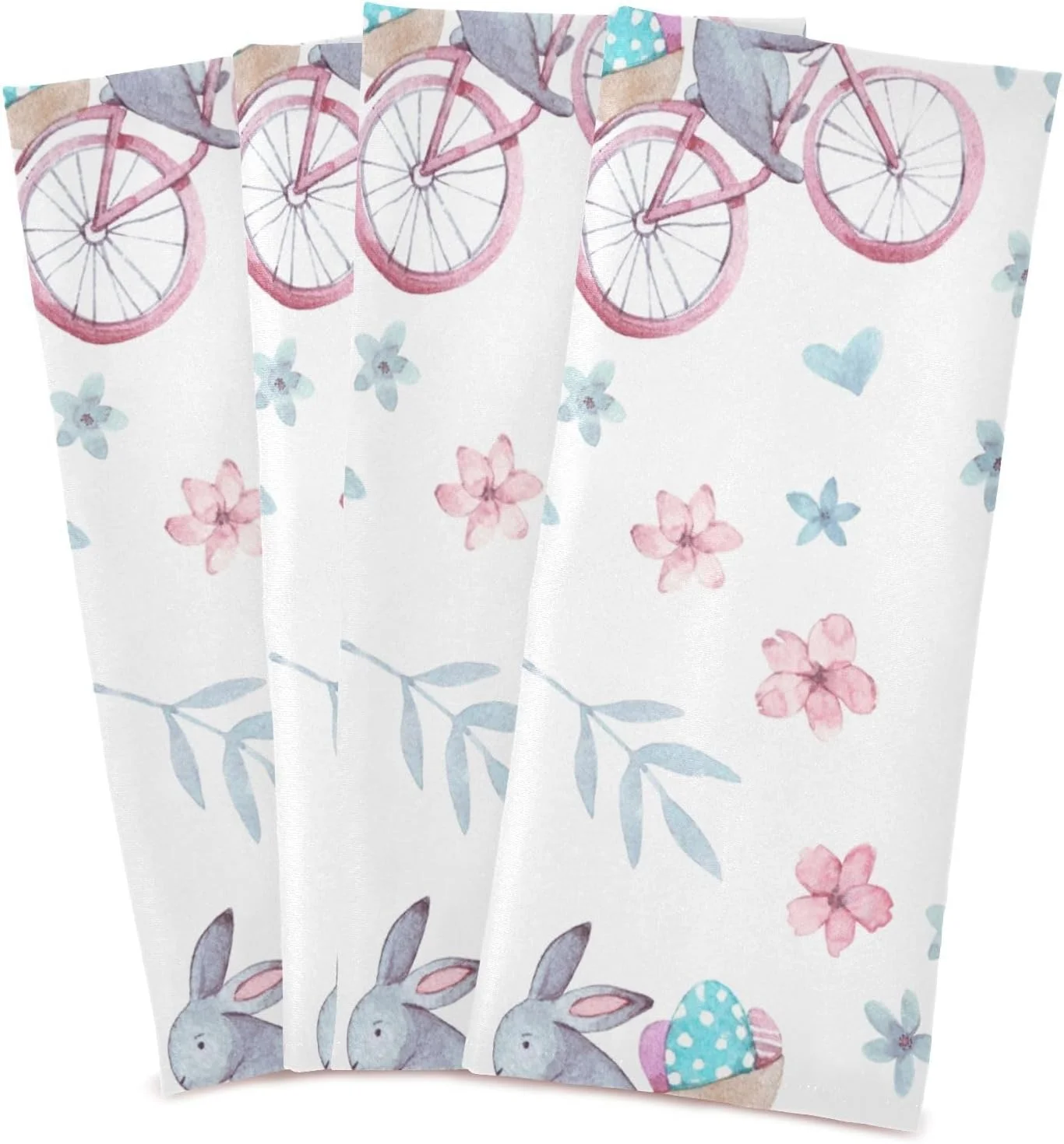 Hidove Easter Day Rabbits Kitchen Dish Towels Soft Tea Towel Set of 6 Absorbent Dishcloths Hand Towels for Drying Dish Cloths 28