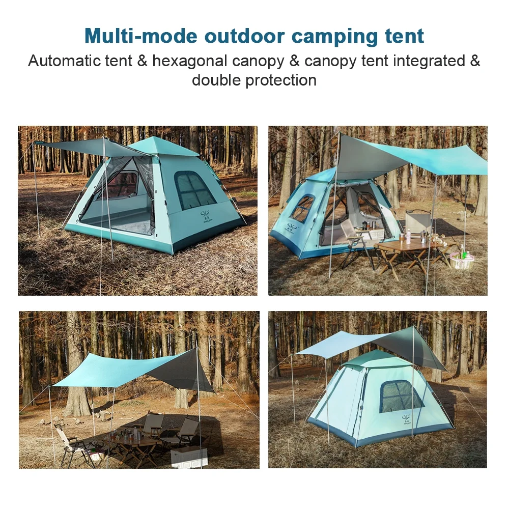 Durable Canopy Tent Oxford Cloth Camping Shelter for Beach and Garden