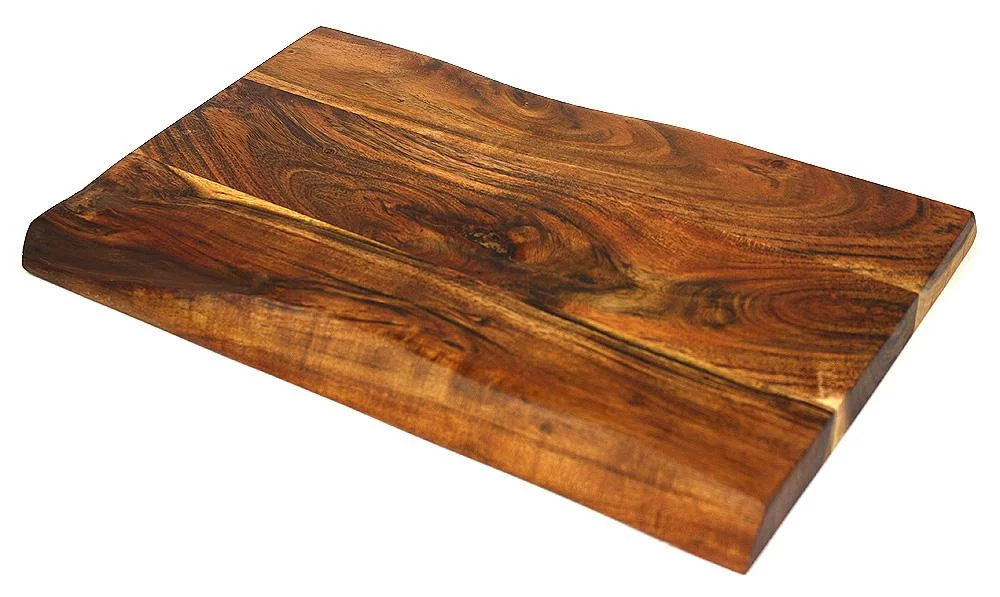 Mountain Woods Brown Hand Crafted Live Edge Acacia Cutting Board/Serving Tray - 20