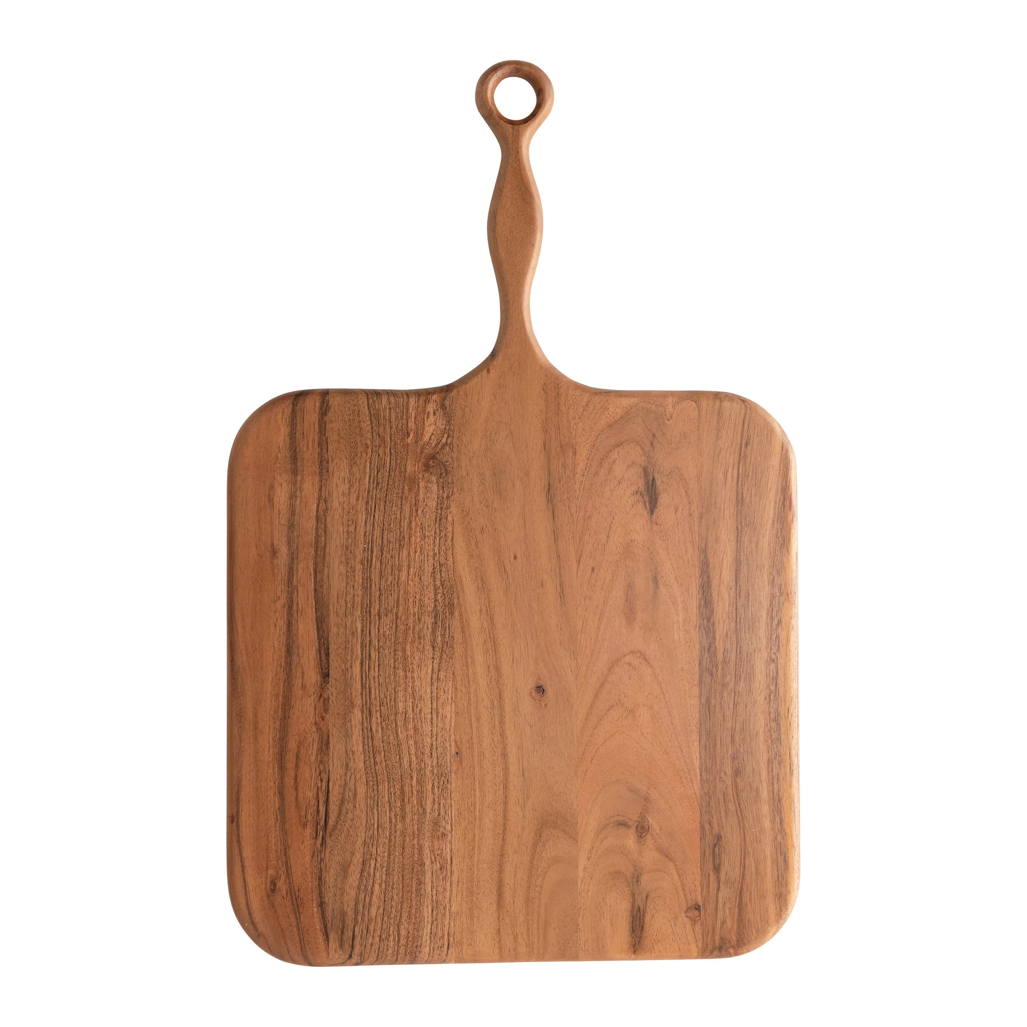 Creative Co-Op Acacia Wood Cheese/Cutting Board with Handle