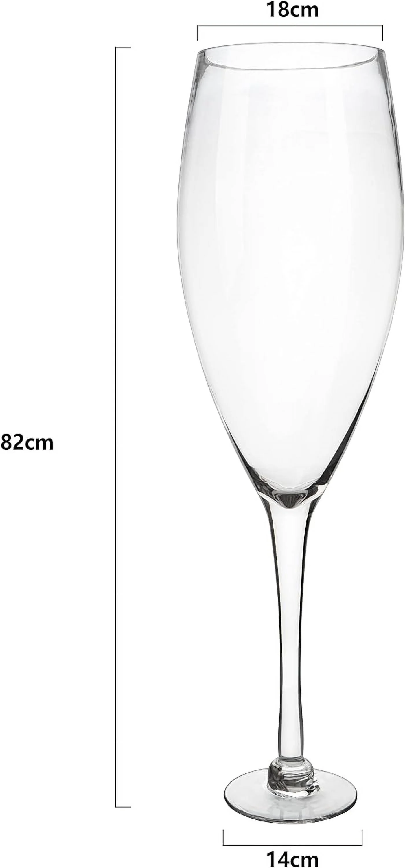 Worlds Largest Giant Wine Glass - Huge 32 Inches, 3.7 Gallons,  Pint, Huge Stemware, Clear Decorative Hand Blown Glassware, Large Novelty Stemware/Champagne Chiller, Oversized XL Goblet