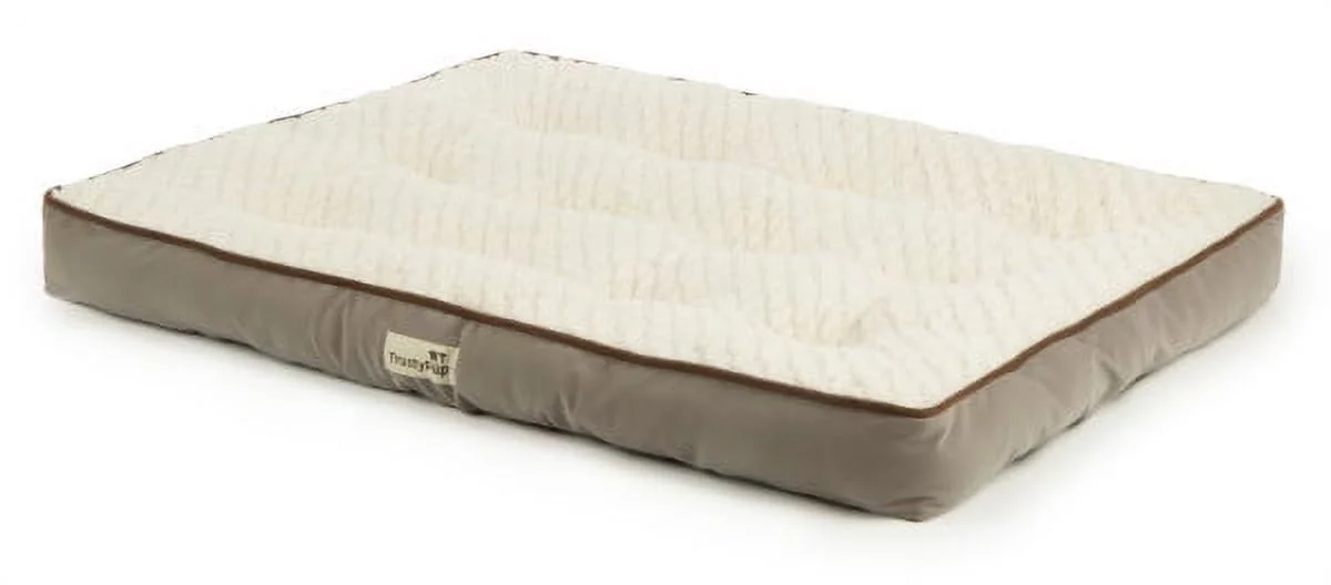 TrustyPup Tuft Love Deluxe Crate Mattress Tufted Pillow Pet Bed - Gray, Medium