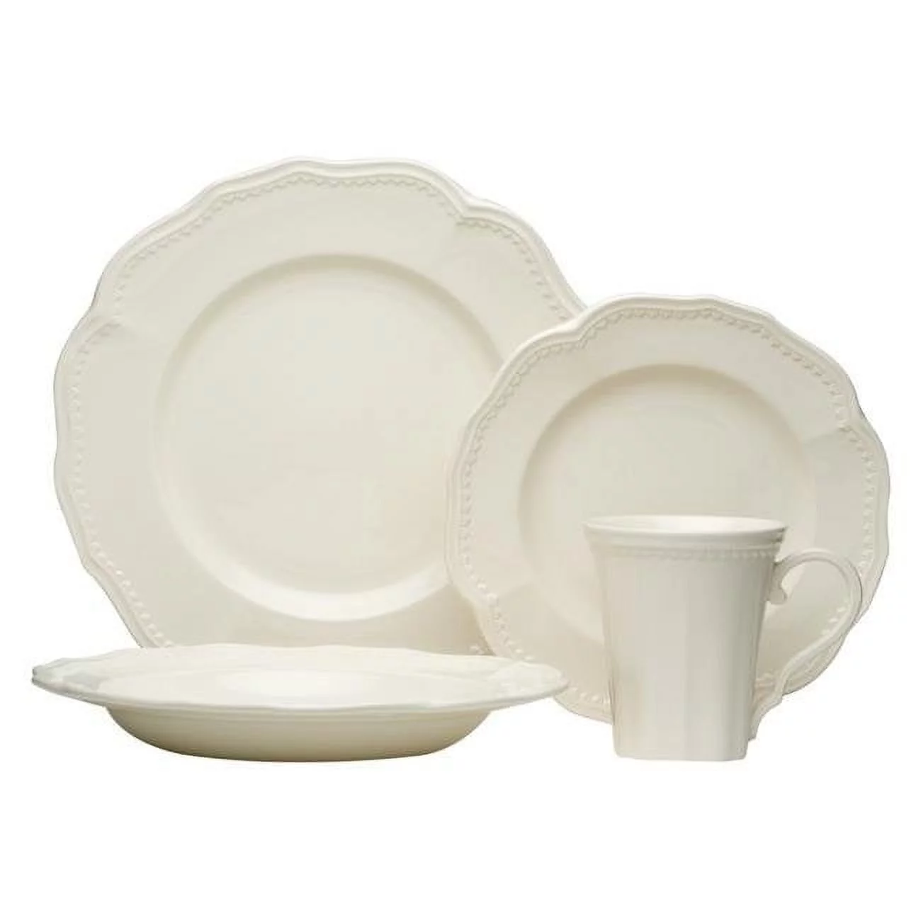 Red Vanilla FN900-016 Classic White Dinner Set, 16 Piece